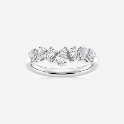 Aura Tide White Gold Band with Fancy Diamonds