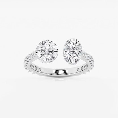 Celissia Toi et Moi Eternity Diamond Band Ring