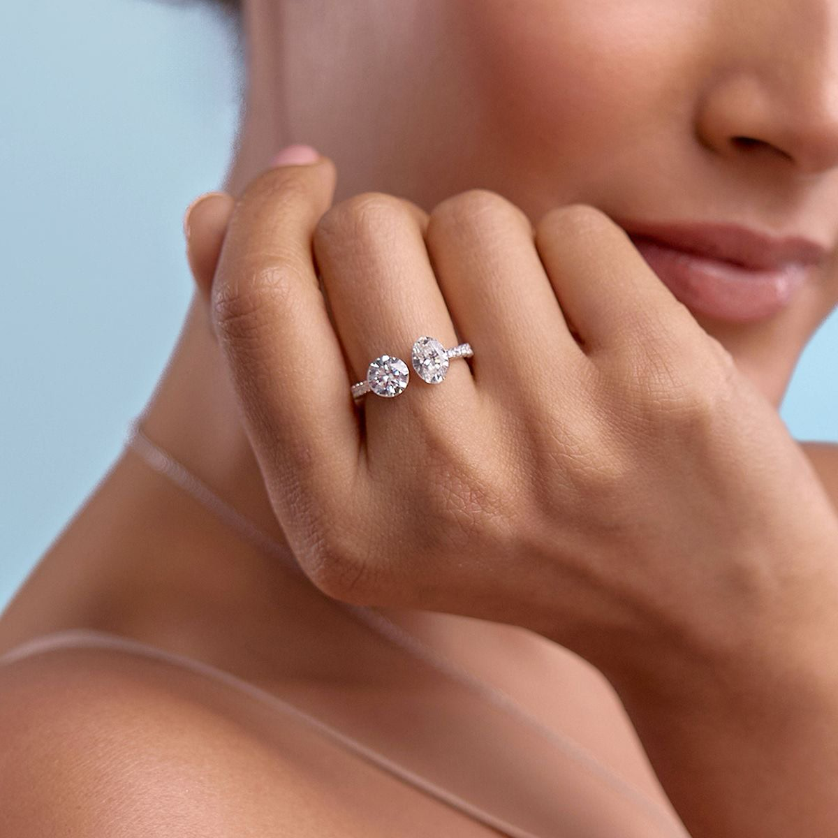 Celissia Toi et Moi Eternity Diamond Band Ring