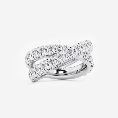 Nova Lace Everyday Wear Band Ring with Diamonds