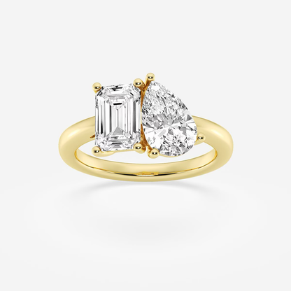 Toi et Moi Solitaire Ring