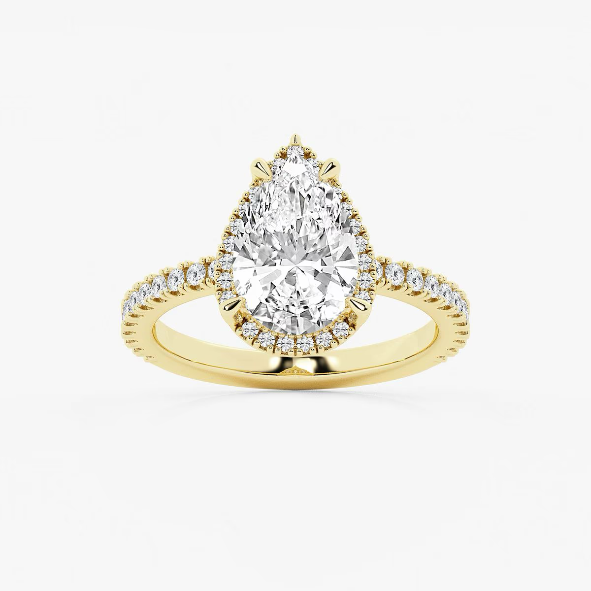 TrueNorth Pear Diamond Solitaire in Yellow Gold