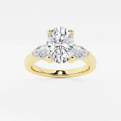 Aurora Oval Diamond Solitaire in Yellow Gold