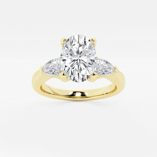 Aurora Oval Diamond Solitaire in Yellow Gold