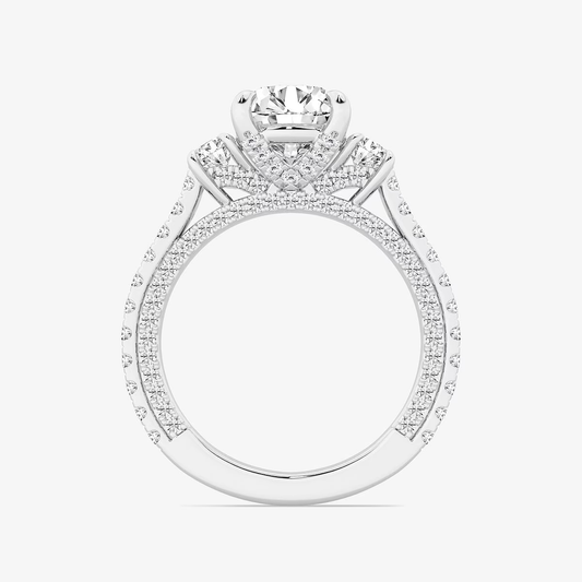 Celeste Round Cut Engagement Solitaire in White Gold