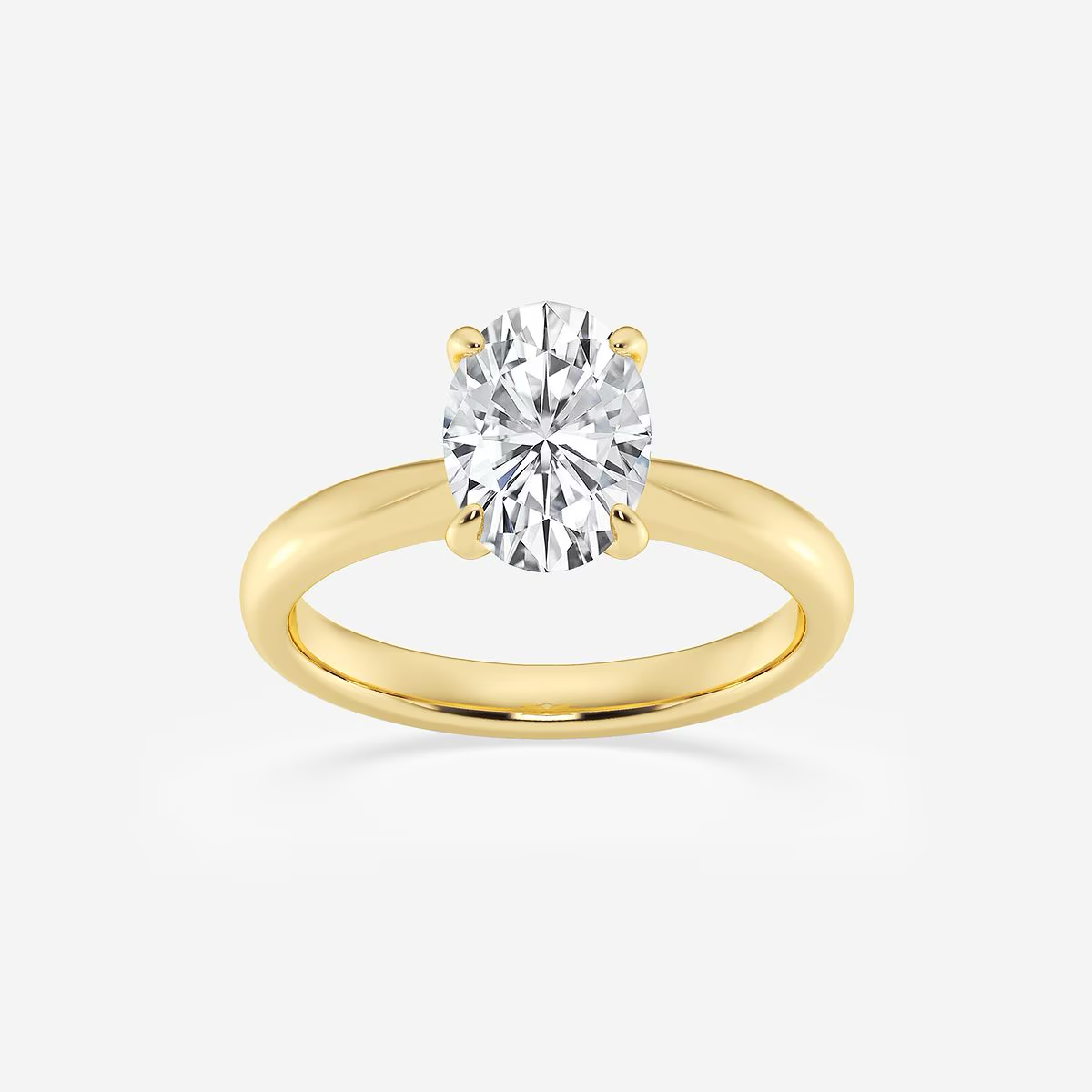 Lumea Yellow Gold Oval Solitaire Engagement Ring