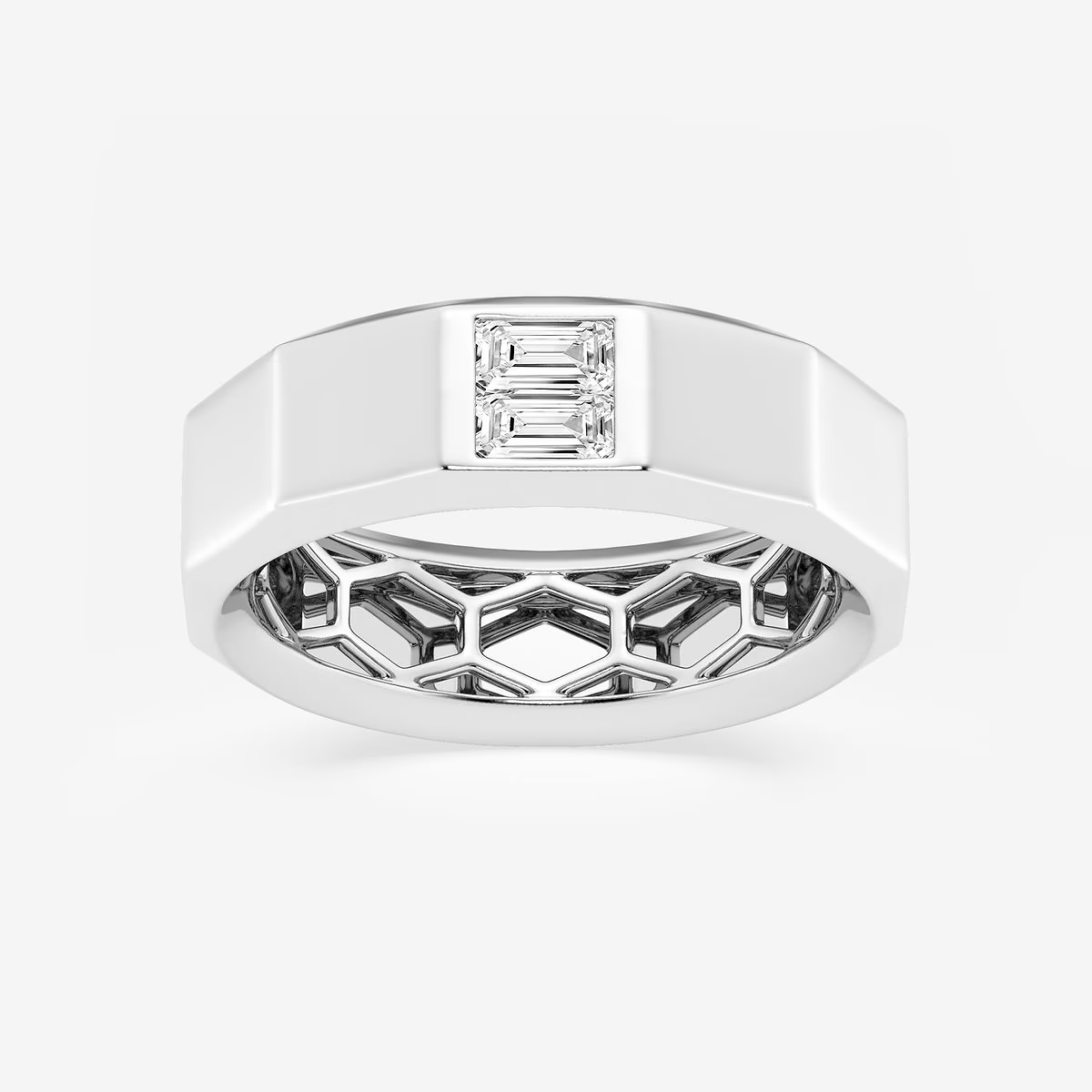 Men's-Emerald-Cut-Metallic-Finish-Band
