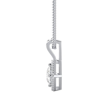 Geometric Halo E VS1 Lab Grown Diamond Pendant
