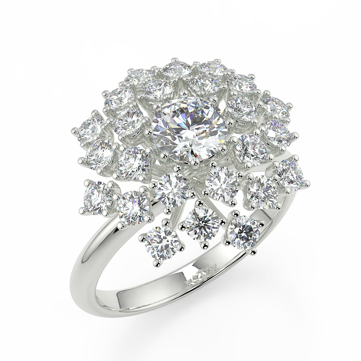 Grand Radiance G VS1 Lab Grown Diamond Engagement Ring