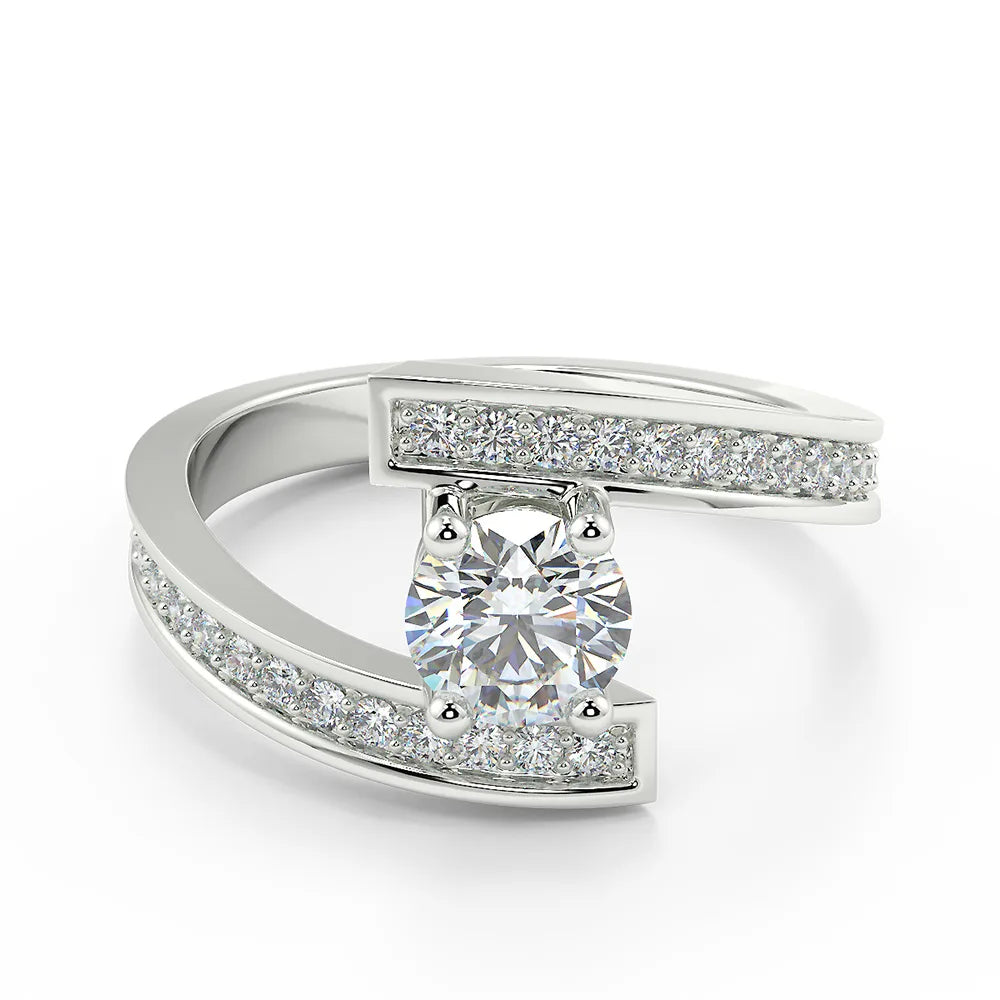 Fluid Radiance E VVS2 Lab Grown Diamond Engagement Ring
