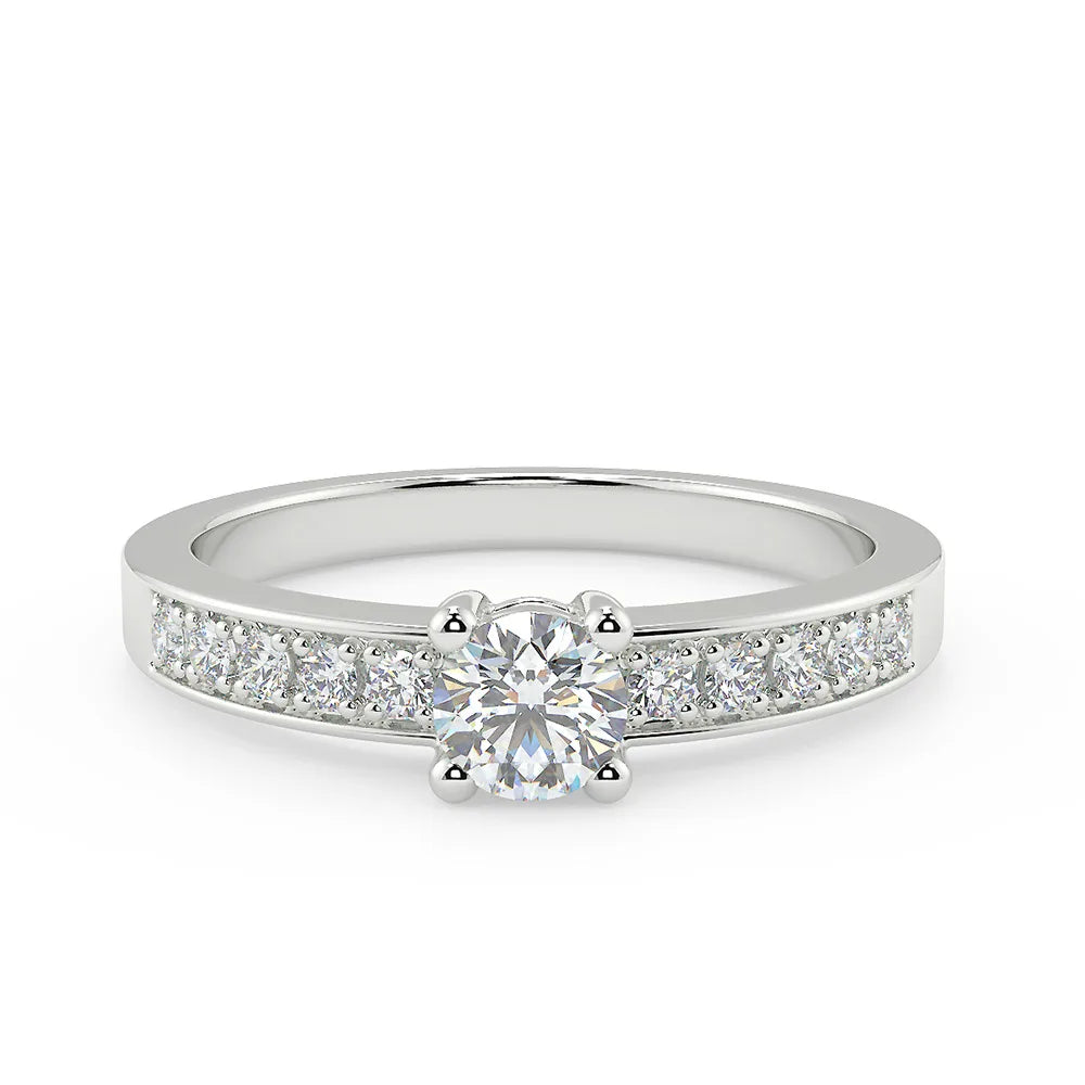 Sparkling Embrace F VVS1 Lab Grown Diamond Engagement Ring