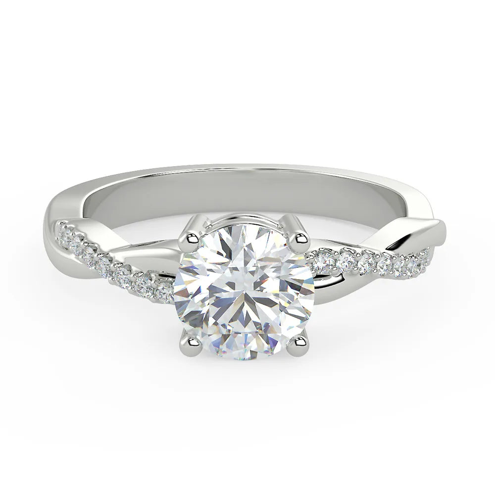 The Infinity Twist Lab Grown Diamond Engagement Ring