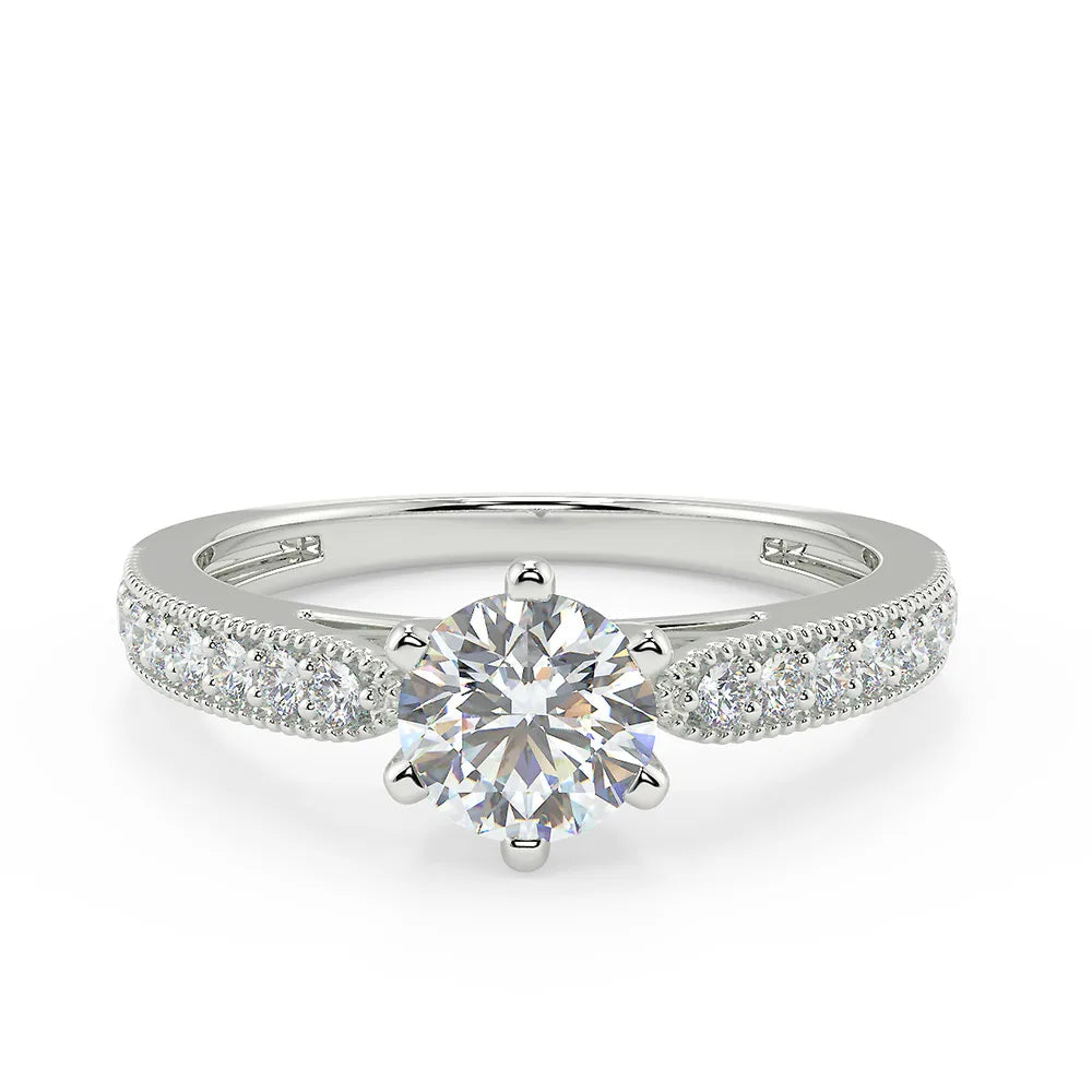 Vintage Sparkle E VVS1 Lab Grown Diamond Engagement Ring