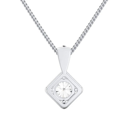 Geometric Halo E VS1 Lab Grown Diamond Pendant