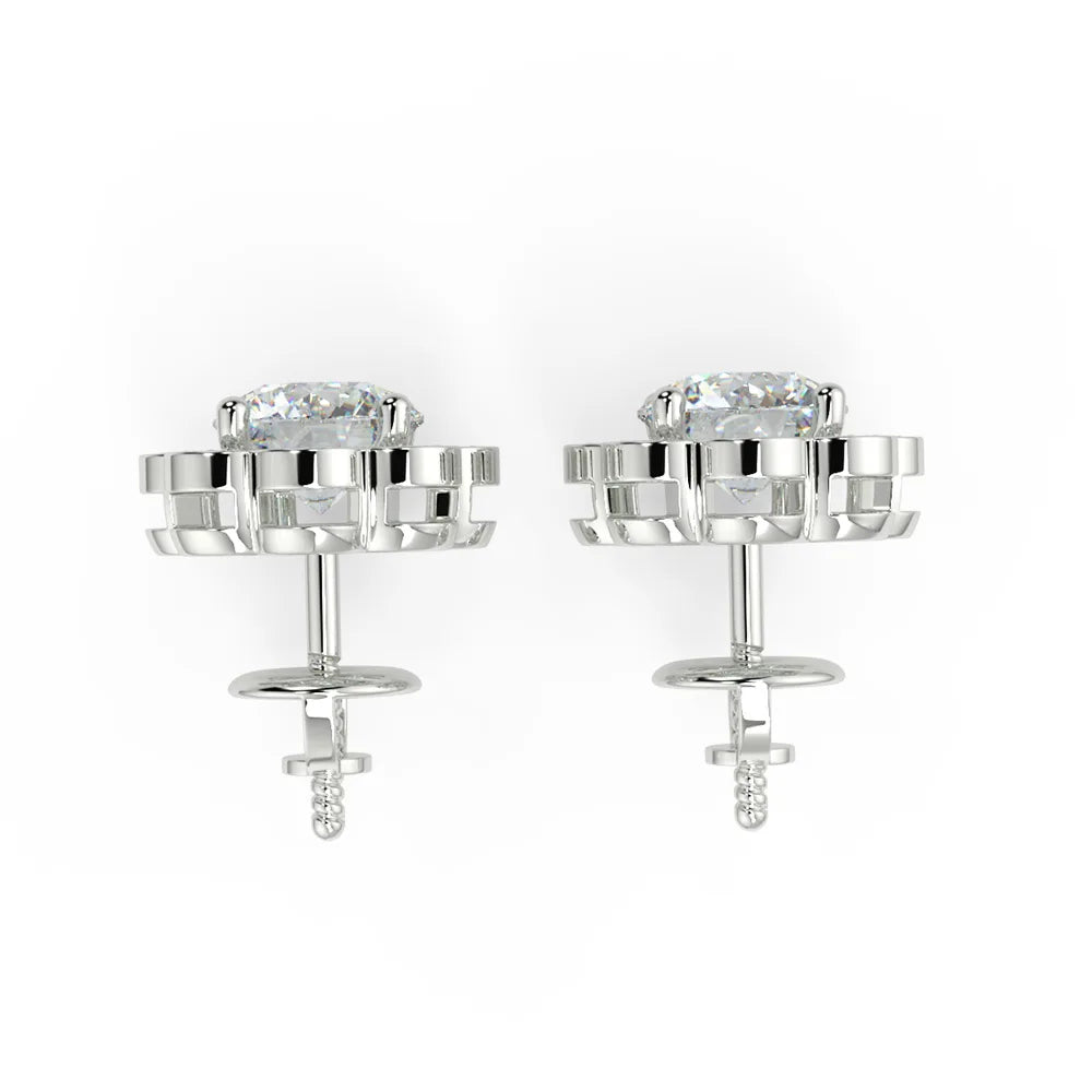 Blossom Brilliance F VS1 Lab Grown Diamond Stud Earrings