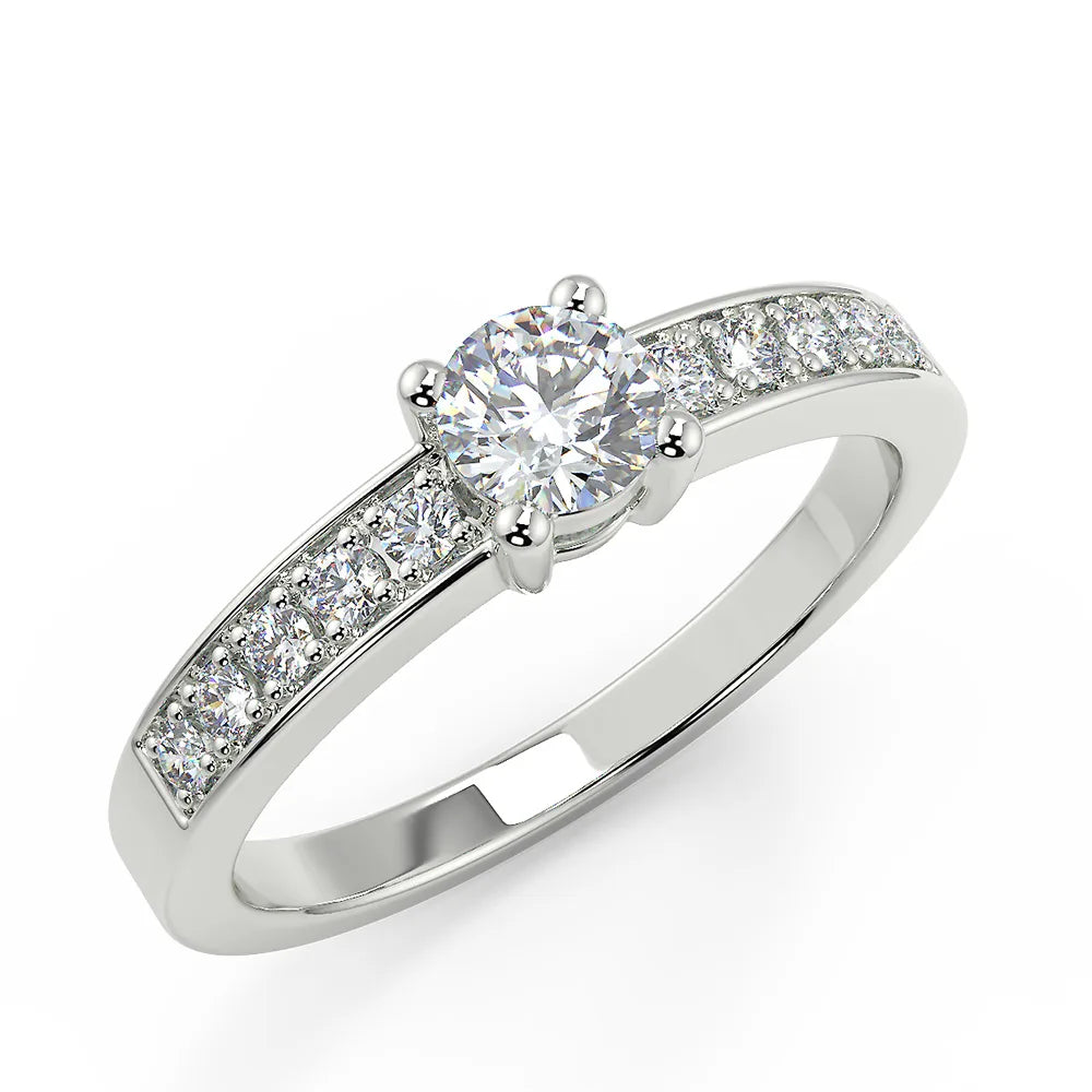 Sparkling Embrace F VVS1 Lab Grown Diamond Engagement Ring