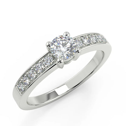 Sparkling Embrace F VVS1 Lab Grown Diamond Engagement Ring