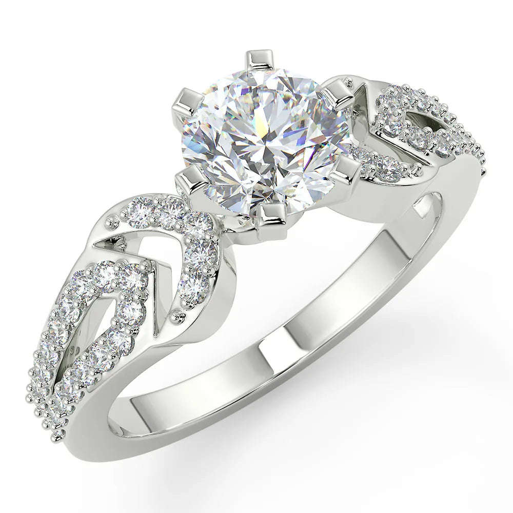 The Intertwined Sparkle Lab Grown Diamond Engagement Ring