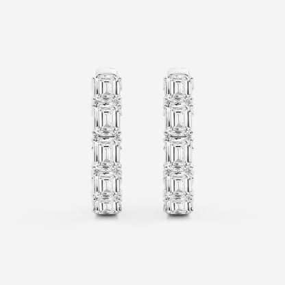 Star-Band-Emerald-Cut-Diamond-Hoop-Earrings