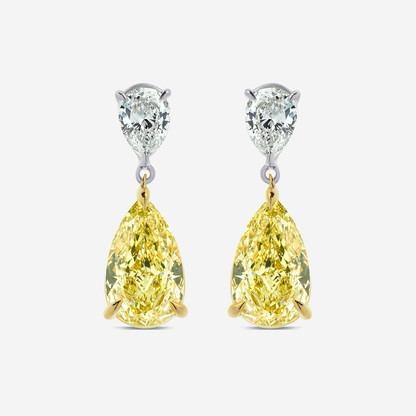 Fancy-Canary-Drops-Pear-Cut-Solitaire-Earrings