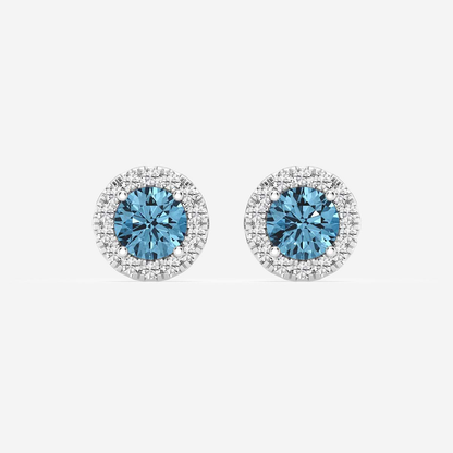Florence-Floral-Inspired-Blue-Diamond-Stud-Earrings