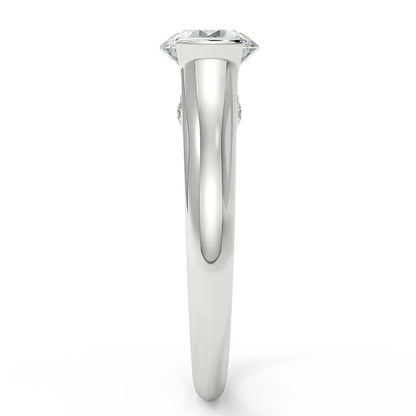 Modern Embrace F VVS1 Lab Grown Diamond Engagement Ring