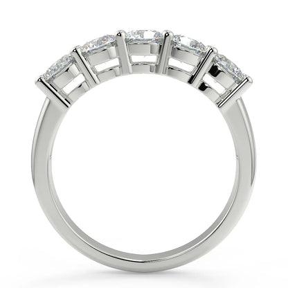 Five-Stone Eternity F VS2 Lab Grown Diamond Band
