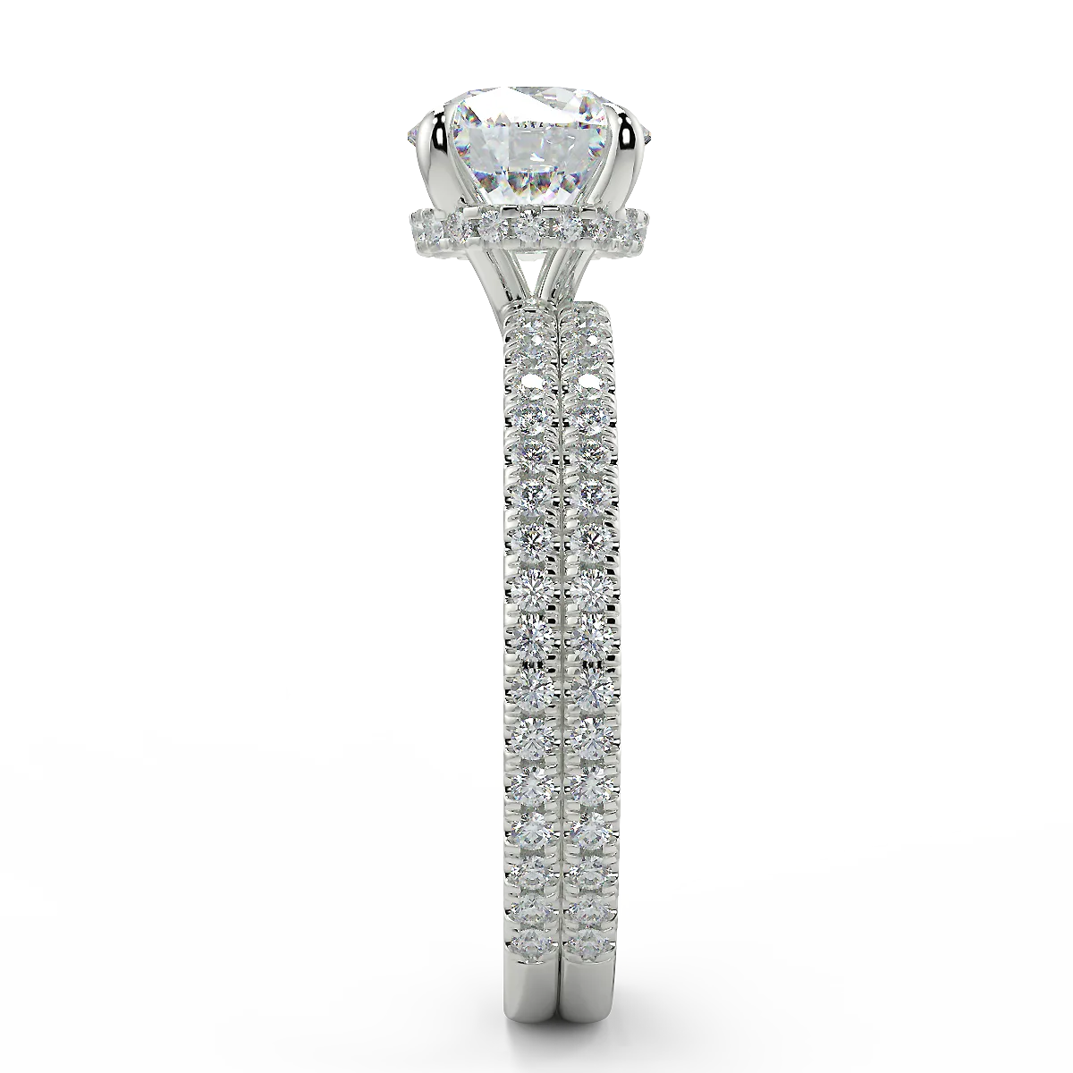 Timeless Elegance F VS1 Lab Grown Diamond Engagement Ring