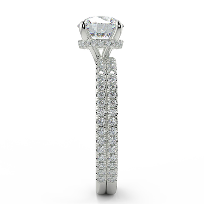 Timeless Elegance F VS1 Lab Grown Diamond Engagement Ring