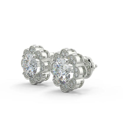 Blossom Brilliance F VS1 Lab Grown Diamond Stud Earrings