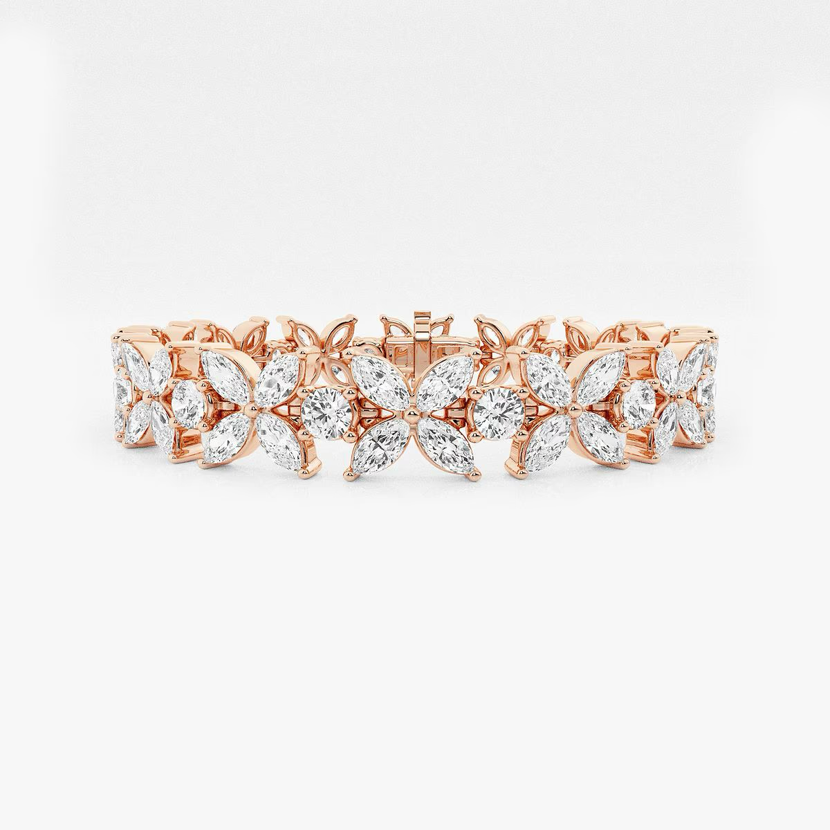 Spark-Arc-Sculptural-Diamond-Bracelet-in-Rose-Gold