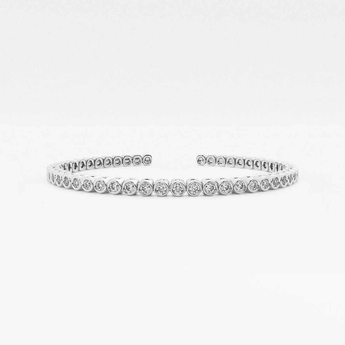 Glint-Bend-Classic-Bezel-Set-Diamond-Bangle-Bracelet