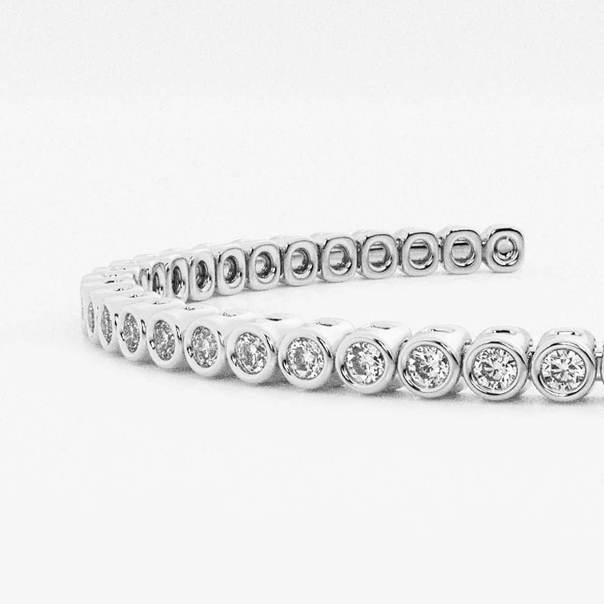 Glint-Bend-Classic-Bezel-Set-Diamond-Bangle-Bracelet