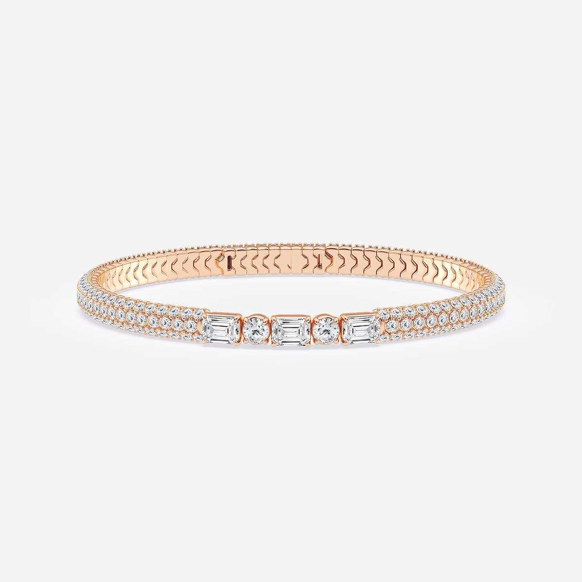 Vespara-Fancy-Solitaire-x-Pavé-Diamond-Bangle-Bracelet