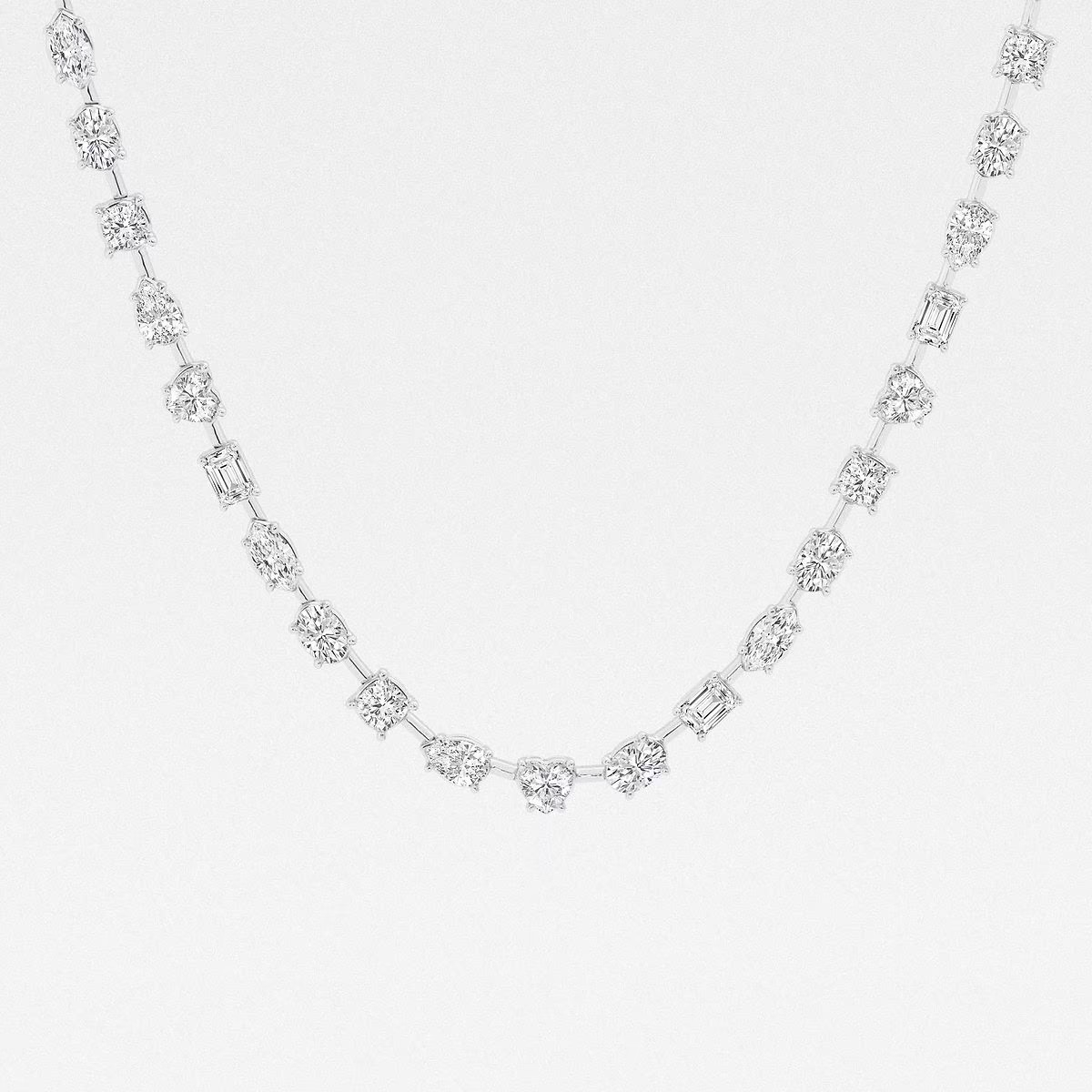 Aurora-String-Mixed-Shape-Diamond-Tennis-Necklace