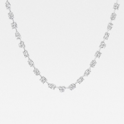 Aurora-String-Mixed-Shape-Diamond-Tennis-Necklace