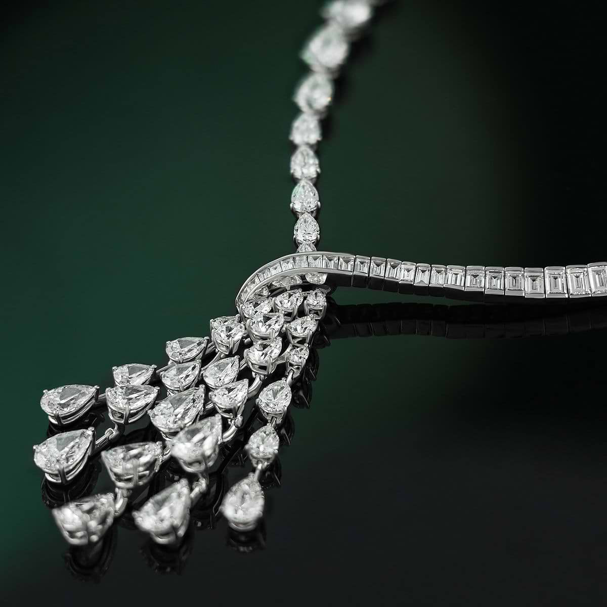 Celestara-Multi-Layer-Pear-Diamond-Statement-Necklace